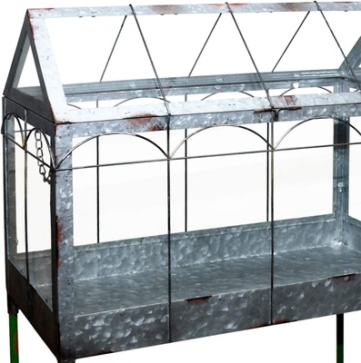 Casa Invernadero Cristal Verde con Soporte L 